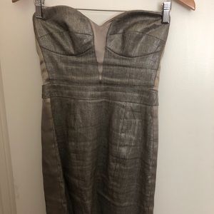 Bebe Silver cocktail dress